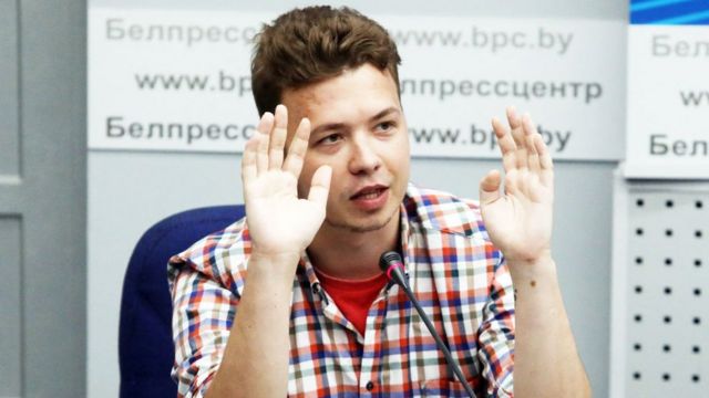 Роман Протасевич на пресс-конференции по инциденту с самолетом Ryanair