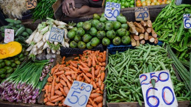 Цены на рынке в Коломбо в конце прошлого года